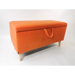 Decorative bench, BELLA II trunk, 80 cm storage - wooden legs made by Rossi Furniture