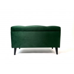 Kuferek tapicerowany butelkowa zieleń , ławka otwierana , skrzynia na buty   Rossi Furniture