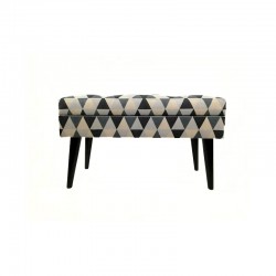 Ławka ze schowkiem wzory geometryczne od Rossi Furniture