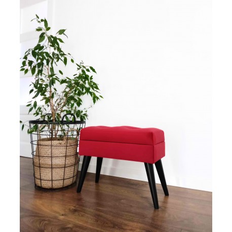 Lovare bench ławak ze schwkiem , czerwona tapicerowana Rossi Furniture