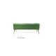 Nowoczesna ławka ADELE  zielona ze schowkiem nogi chrom Rossi Furniture