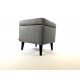Otwierana Pufa  nóżki drewniane Rossi Furniture szara plecionka