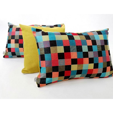 Poduszka dekoracyjna kolorowa mozaika BARCELONA Rossi Furniture Komlept poduszek dekoracyjnych 3 sztuki !!!!