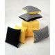 Komplet Poduszek 5  sztuki !!!! Poduszka dekoracyjna w  Pepitkę, czarna , żółta Rossi Furniture