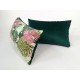 Poduszka dekoracyjna Motyw Liściasty zielona od Rossi Furniture  2 sztuki !!
